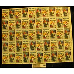 Mint Sheet of 1971 "Boys Town Nebraska" Stamps. (50 stamps).