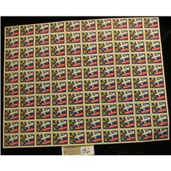 Mint Sheet of 1949 "Merry Christmas" Stamps/Seals. National Tuberculosis Association. (100 stamps)
