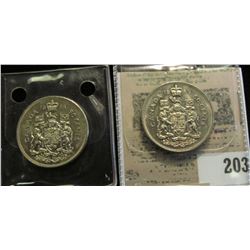 1968 & 1969 Canada Half Dollars. Brilliant Uncirculated.