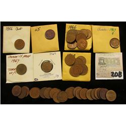 Large lot of Canada Cents, few in 1940's, mixed dates with duplicates, many 1967 Confederation Cente