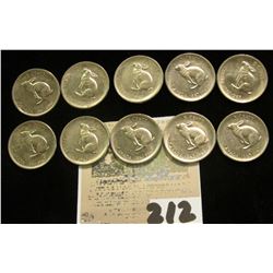 (10) 1967 Canada "Hare" Confederation Centennial nickels, all better condition AU+.