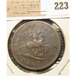 1857 Upper Canada One Penny.