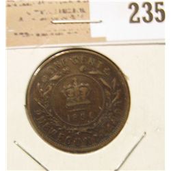 1896 Newfoundland One Cent, Very Fine.