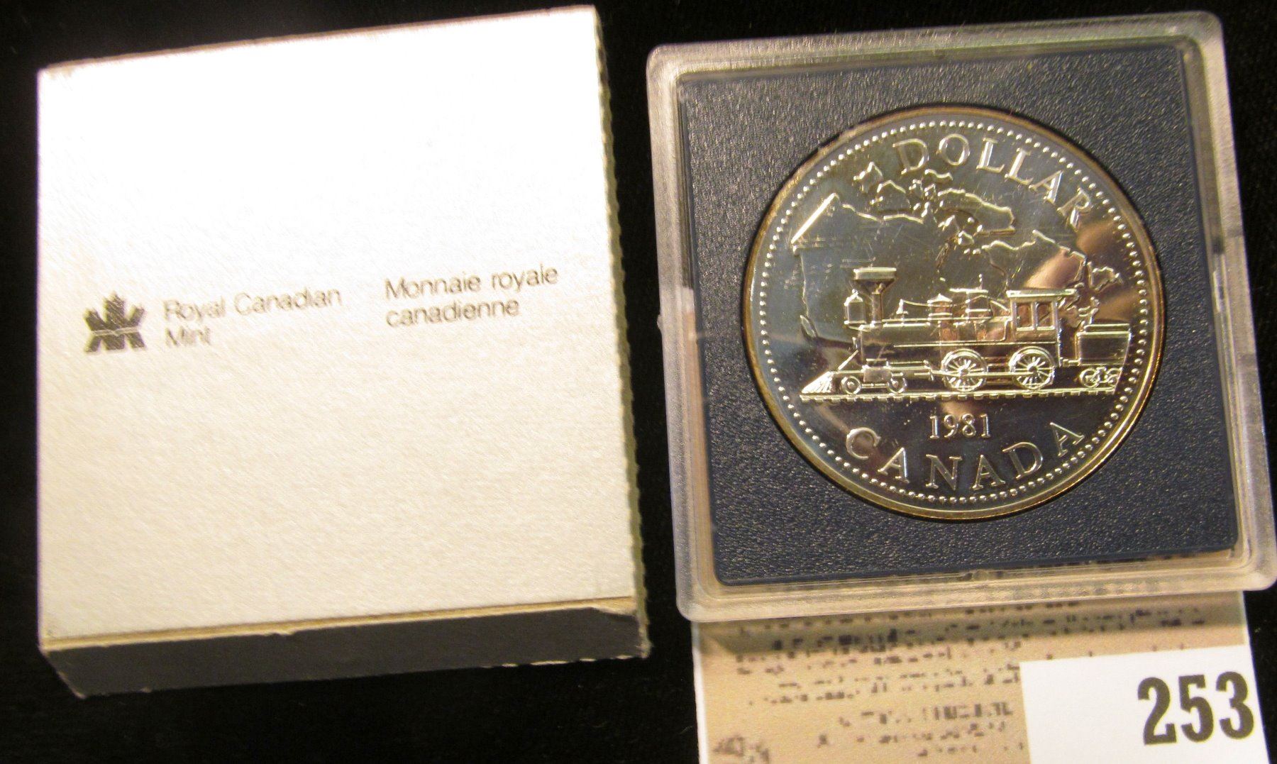 1981 Royal Canadian Mint Train Silver Dollar Bu