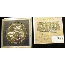 1990 Royal Canadian Mint "Kelsey" Commemorative Silver Dollar, BU.