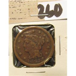 1847 U.S. Large Cent, VF+.