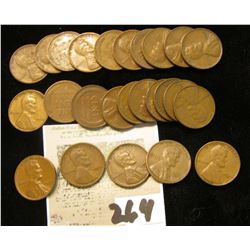Lot of (25) U.S. Wheat Cents, mostly from the 1940's.