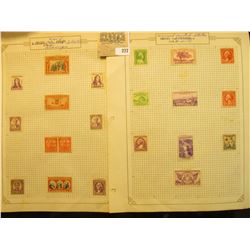 U.S.A. two pages of unused Old Stamps.