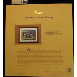 U.S.A. 2004 Alaska Waterfowl Stamp $5 depicting the Lesser Scaup. Mint condition in a special holder