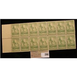 Block of 14 U.S.A. Stamp, Scott #747, 8c Zion, (1934), Mint NH/OG