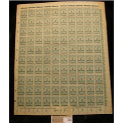 Mint Sheet 1923 German Empire 1 Million Stamp with evergreen overprint. Seldom seen as a sheet. Issu