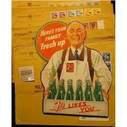 (10) United Nations stamped Large size envelope with colorful stamps; "Discover the Colorful World o