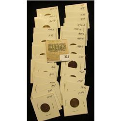 Group of carded Lincoln Cents, all in 2" x 2" holders and ready for retailing. Includes (4) 1939P,(2