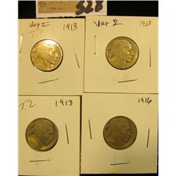 Group of carded Buffalo Nickels with acid restored dates, all in 2" x 2" holders and ready for retai