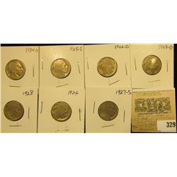 Group of carded Buffalo Nickels with acid restored dates, all in 2" x 2" holders and ready for retai