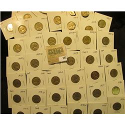 Group of carded Jefferson Nickels, all in 2" x 2" holders and ready for retailing. Includes 1939P, (