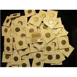 Group of carded Jefferson Nickels, all in 2" x 2" holders and ready for retailing. Includes (12) 196