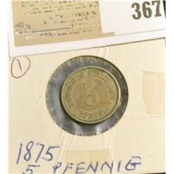 1875A Germany 5 Pfennig.