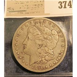 1896 O Morgan Silver Dollar.