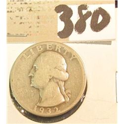 1932 D Washington Quarter, key date.