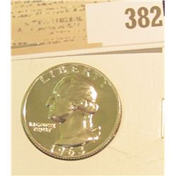 1963 P Proof Silver Washington Quarter.