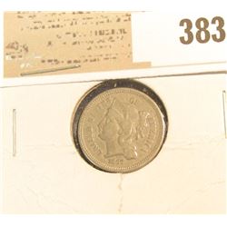 1867 U.S. Three Cent Nickel.