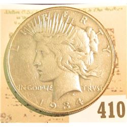 1934 S U.S. Peace Silver Dollar.