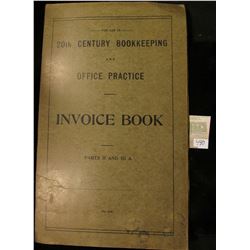 College Currency Collectors "For Use In 20th Century Bookkeeping and Office Practice Invoice Book Pa
