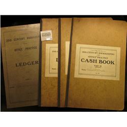 Pair of Ledgers, Journal, and Cash Book "For Use In 20th Century Bookkeeping and Office Practice". P