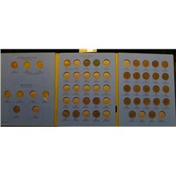 1857-1909 Partial Set of Indian Head Cents in a blue Whitman folder. Includes three Flying Eagle Cen