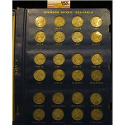 1938-64 Partial Set of Jefferson Nickels in a Deluxe Whitman album. Missing the 1950 D & 55 P Nickel