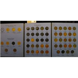 Partial Set of 1857-1909 Flying Eagles and Indian Head Cent Sets in a blue Whitman folder. Several b