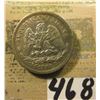 Image 1 : 18Mo M Mexico .903 fine Silver 25 Centavos.