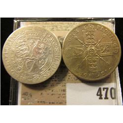 1899 & 1921 Great Britain Silver Florins. Y38 & Y68a.