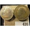 Image 2 : 1899 & 1921 Great Britain Silver Florins. Y38 & Y68a.