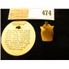 Image 2 : Genuine "Lucky Billiken Genuine Ivory" with a small Gold Nugget belly button.