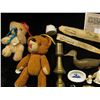 Image 3 : Ivory with Gold-filled head Pen, (no tip) in leather bound case; numerous miniatures and small toys;