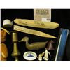 Image 4 : Ivory with Gold-filled head Pen, (no tip) in leather bound case; numerous miniatures and small toys;