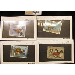 1978, 79, 80, & 81 RW45-48 Federal Migratory Waterfowl Stamp, all signed.