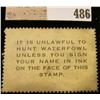 Image 2 : 1949 Two Dollar Federal Migratory Waterfowl Stamp, signed. RW16. Stained.
