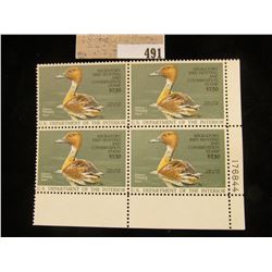 1986 Plateblock of RW53 $7.50 Federal Migratory Waterfowl Stamps, all mint, unsigned. $30 face value