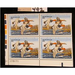 1987 Plateblock of RW54 $10.00 Federal Migratory Waterfowl Stamps, all mint, unsigned. #178171 $40 f
