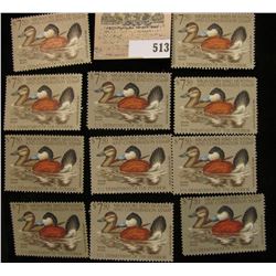 (11) 1981 RW 48 $7.50 Federal Migratory Waterfowl Stamps, all Mint, unsigned with a face value of $8