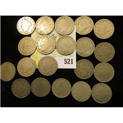 (20) Mixed Date Liberty "V" Nickels.
