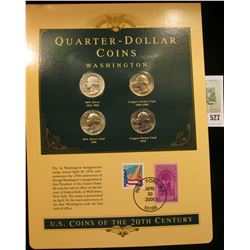 U.S. Coins of the 20th Century Quarter-Dollar Coins Washington, postmarked at New York, N.Y. with li