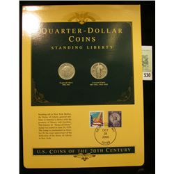 U.S. Coins of the 20th Century Quarter-Dollar Coins Standing Liberty with and without Bare Breast, p
