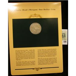 U.S. Coins of the 20th Century One-Dollar Coin Liberty Head (Morgan) postmarked at Richmond, Va. wit
