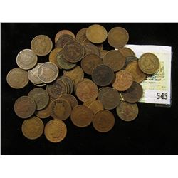 (49) Old Mixed date Indian Head Cents in a plastic tube.