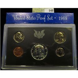 1969 S U.S. Silver Proof Set, Original as issued.