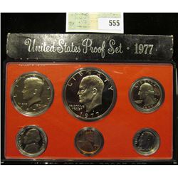 1977 S U.S. Proof Set, Original as issued. A nice attractive set with all coins exhibiting Cameo Fro